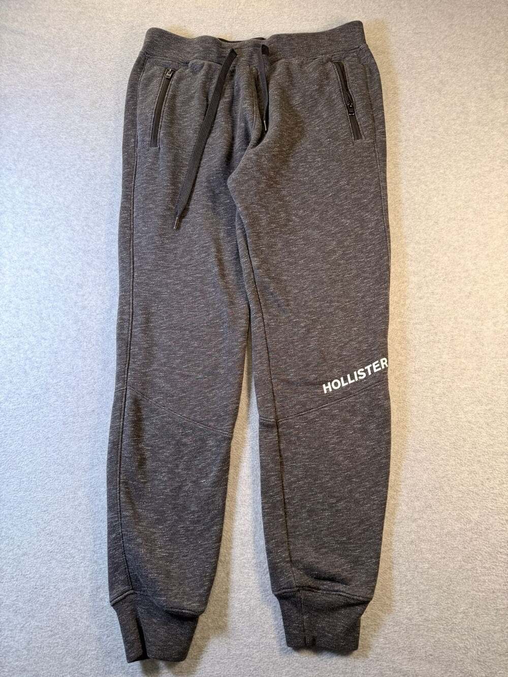 Hollister Sweatpants Charcoal Grey Zip Pockets Size S